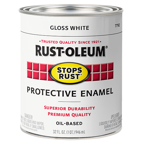 Rust-Oleum® Protective Enamel Brush-On Paint Gloss White For Discount