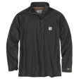 Carhartt Force Relaxed Fit Midweight Long-Sleeve Quarter-Zip Mock-Neck T-Shirt Fashion