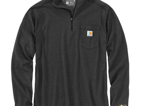 Carhartt Force Relaxed Fit Midweight Long-Sleeve Quarter-Zip Mock-Neck T-Shirt Fashion