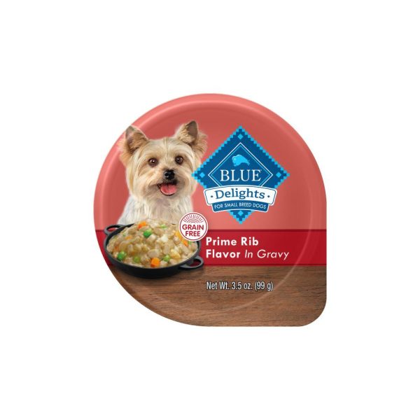 Blue Buffalo Blue Delights Small Breed Prime Rib in Gravy Dog Food Cup (3.5-oz, single cup) Hot on Sale