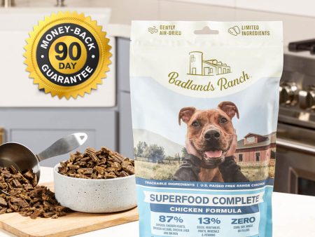 Badlands Ranch Superfood Complete Chicken Formula Dog Food Supply