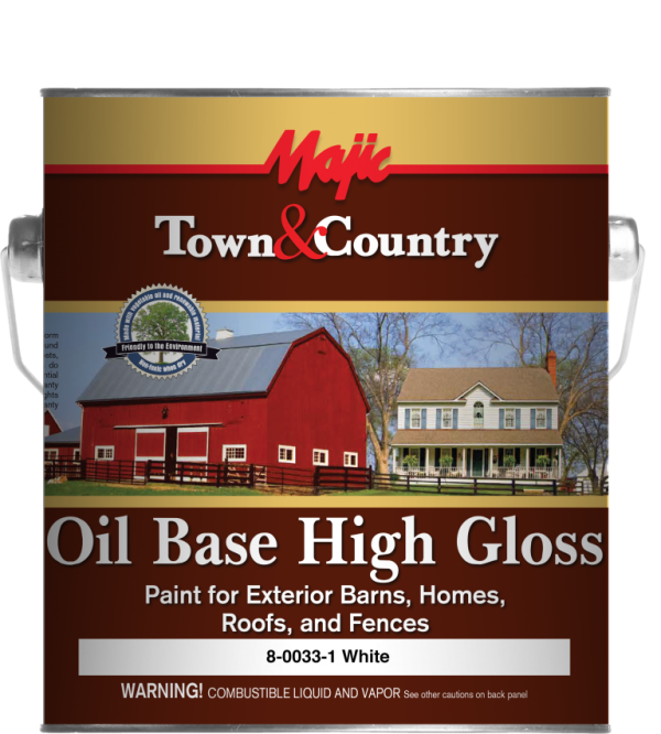 Yenkin Majestic Town & Country Oil Base High Gloss Paint Gloss Black 5 Gallon (Gloss Black, 5 Gallon) Supply