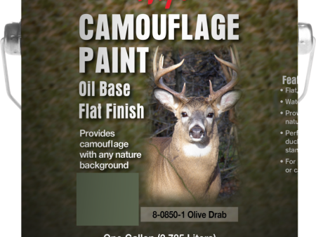 Yenkin Majestic  Camouflage Paint Khaki 1 Quart (1 Quart, Khaki) Supply