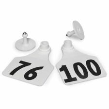 Y-Tex 4 Numbered Ear Tag WHITE #76-100 25 Tags Pkg Prevent Cracking Flexible Fashion