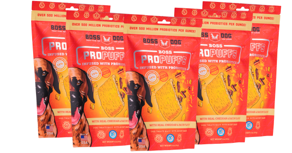 Boss Dog Propuffs Treat for Dogs Real Cheddar & Bacon Flavor on Sale