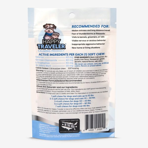 Ark Naturals Happy Traveler Soft Chews for Cats and Dogs Supply