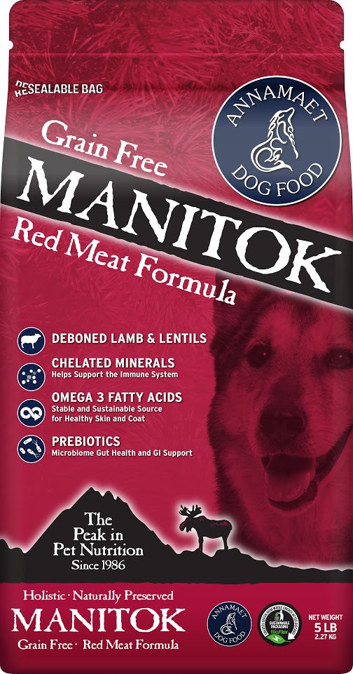 Annamaet Grain Free Manitok Red Meat Formula Dry Dog Food Discount