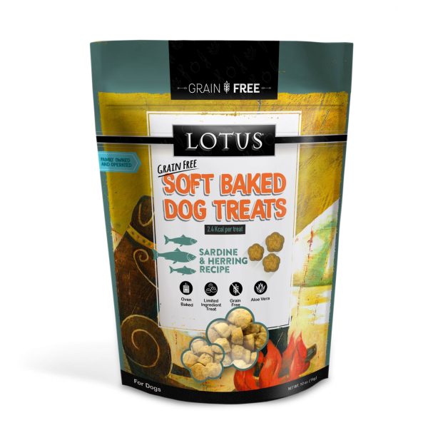 Lotus Grain Free Sardine & Herring Recipe Soft Baked Dog Treats Discount