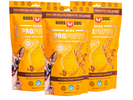 Boss Dog Propuffs Treat for Dogs Real Peanut Butter Flavor Online Sale