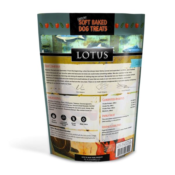 Lotus Grain Free Sardine & Herring Recipe Soft Baked Dog Treats Discount