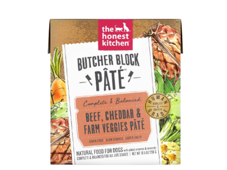 Butcher Block Pate Beef, Cheddar & Farm Veggies Pate for Dogs on Sale